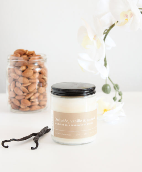 Bougie de soja - Orchidée, vanille & Amande - Moi D'abord